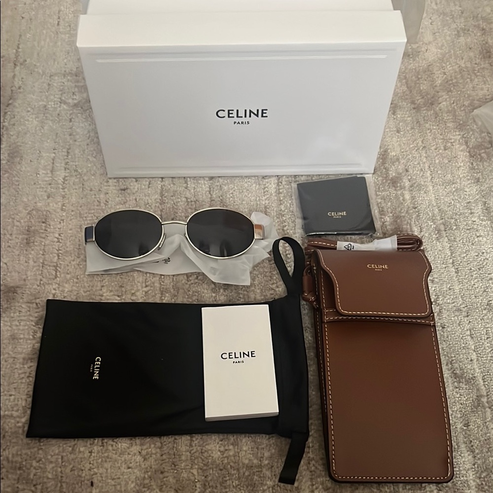 Celine Sunglasses Silver CL4023 5U